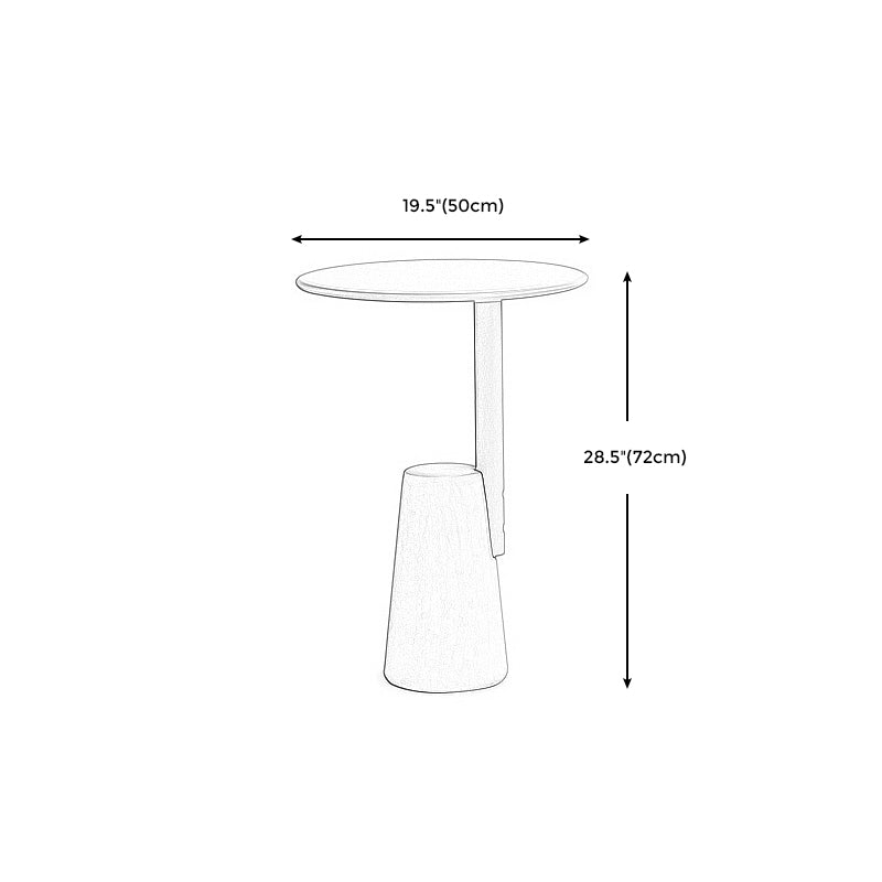 Modern Single Leg Base Solid Color Metal Round Top Coffee Table Clearhalo 'Coffee & Accent Tables' 'Coffee Tables' 'coffee_tables' 'furn' 'furn_coffee_tables' 'Furniture' 'Living Room Furniture' 5108342