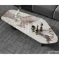 Pedestal Design Marble Metal Steel Black Pedestal Free Shape Coffee Table