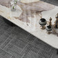Pedestal Design Marble Metal Steel Black Pedestal Free Shape Coffee Table