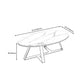 Oval Coffee Table with a Black/gold Base Made of Marble and Wrought Iron Clearhalo 'Coffee & Accent Tables' 'Coffee Tables' 'coffee_tables' 'furn' 'furn_coffee_tables' 'Furniture' 'Living Room Furniture' 5108410