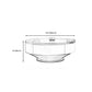 Table basse ronde sur piédestal en acier inoxydable avec dessus en ardoise gris/or