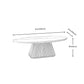 17.7"H Modern Metal Frame Single Foot Base Slate Oval Coffee Table Clearhalo 'Coffee & Accent Tables' 'Coffee Tables' 'coffee_tables' 'furn' 'furn_coffee_tables' 'Furniture' 'Living Room Furniture' 5108497