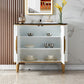 Sideboard in stile glam sideboard in marmo artificiale con mobile