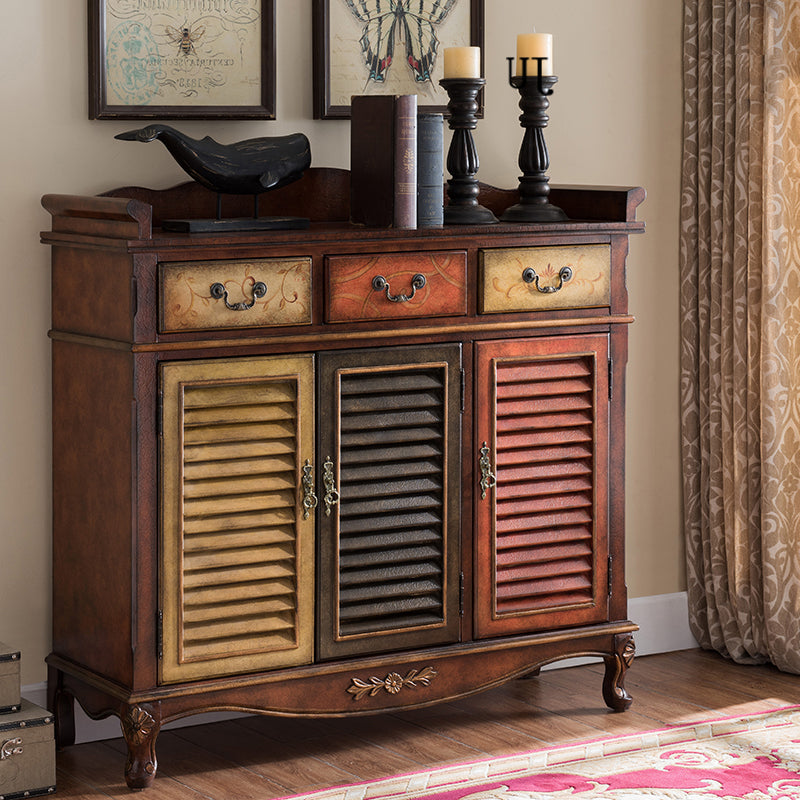 Server da pranzo in legno moderno con cassetti sideboard di finitura antica per cucina
