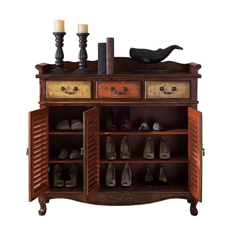 Server da pranzo in legno moderno con cassetti sideboard di finitura antica per cucina