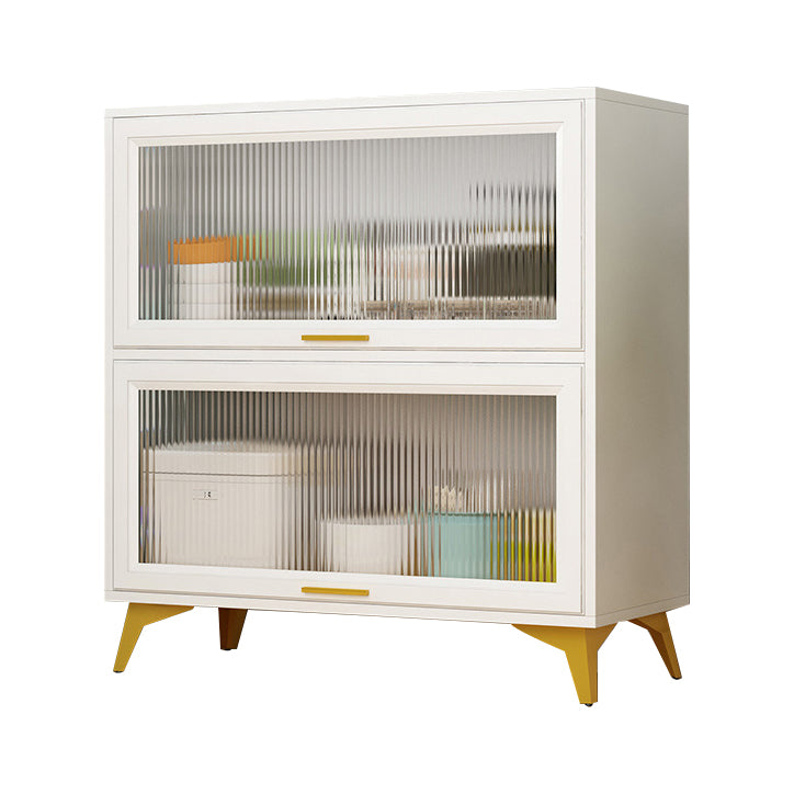 Sideboard in legno ingegnerizzato in stile glam Sideboard in vetro in vetro per soggiorno