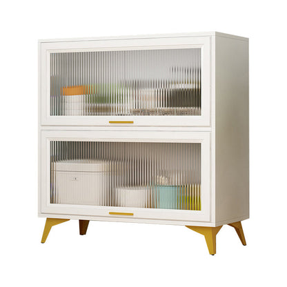 Sideboard in legno ingegnerizzato in stile glam Sideboard in vetro in vetro per soggiorno