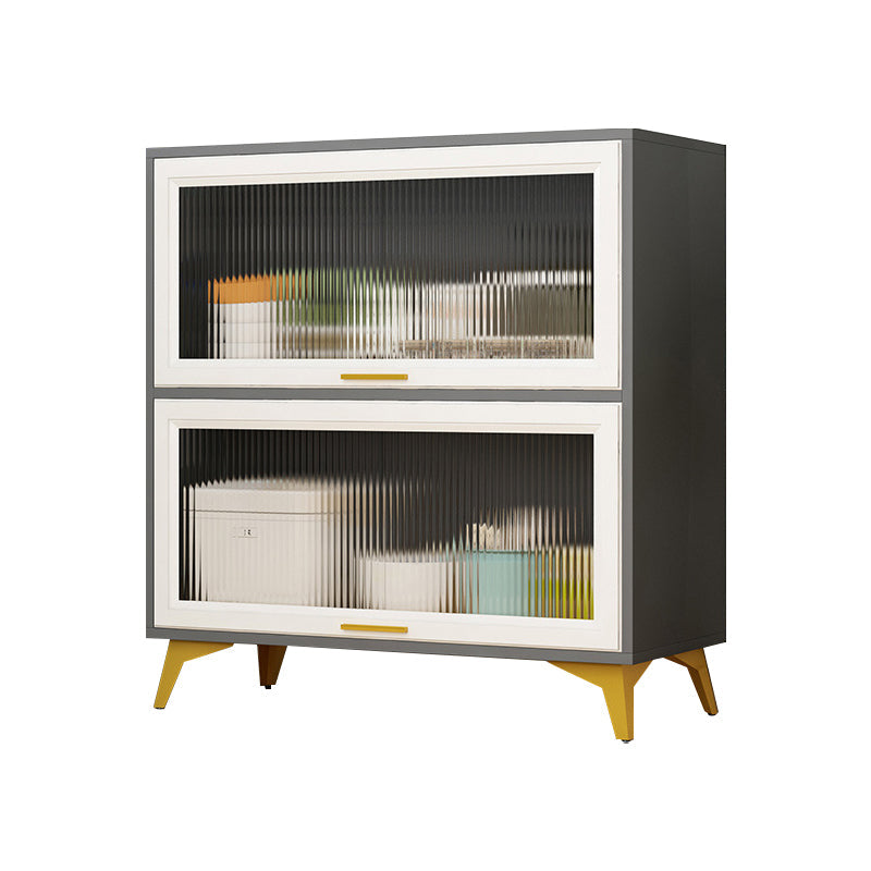 Sideboard in legno ingegnerizzato in stile glam Sideboard in vetro in vetro per soggiorno