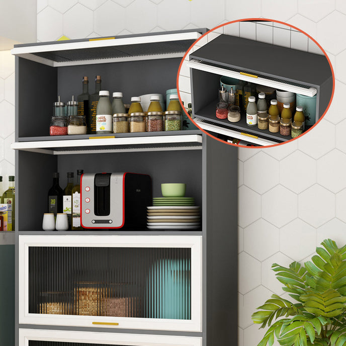 Sideboard in legno ingegnerizzato in stile glam Sideboard in vetro in vetro per soggiorno