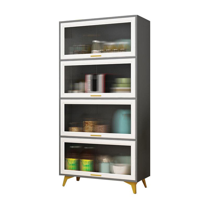 Sideboard in legno ingegnerizzato in stile glam Sideboard in vetro in vetro per soggiorno