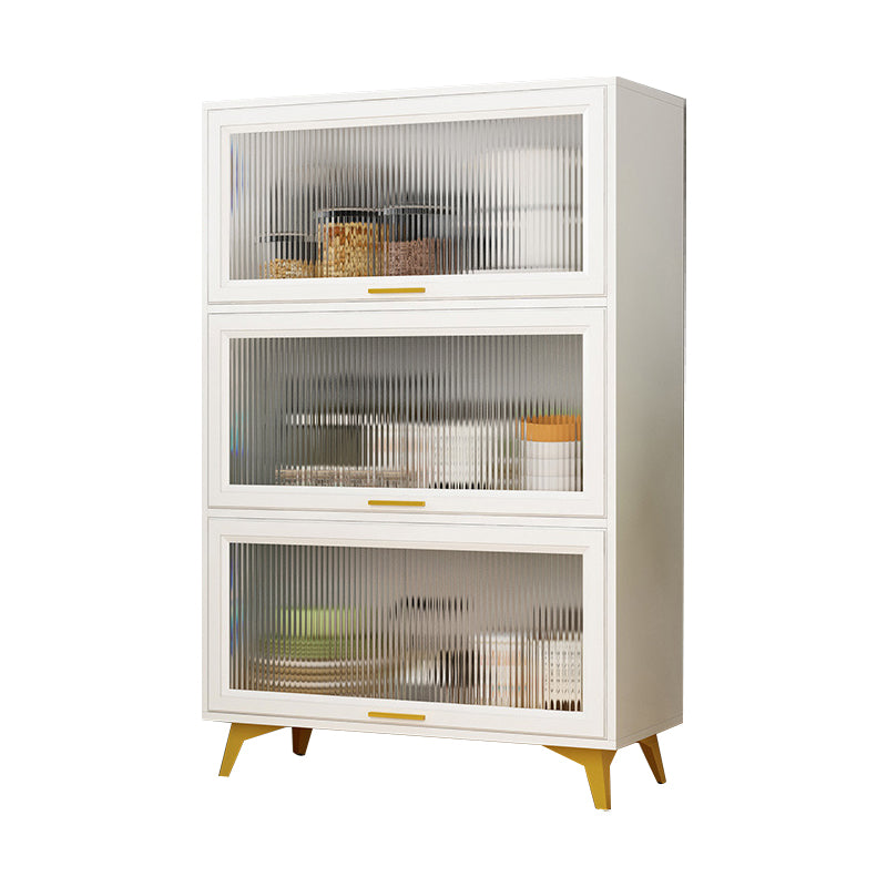 Sideboard in legno ingegnerizzato in stile glam Sideboard in vetro in vetro per soggiorno