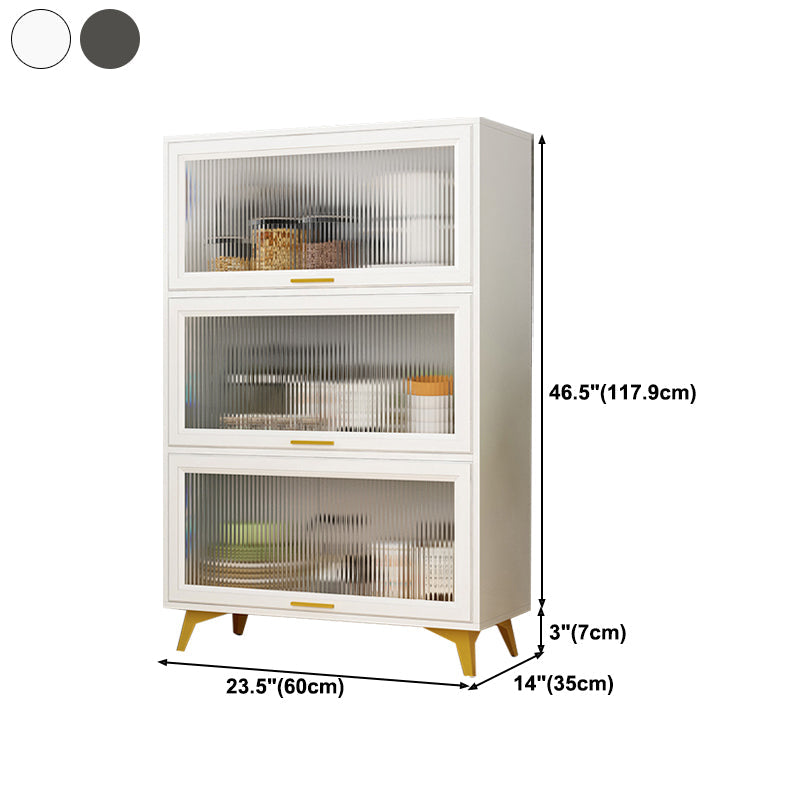 Sideboard in legno ingegnerizzato in stile glam Sideboard in vetro in vetro per soggiorno