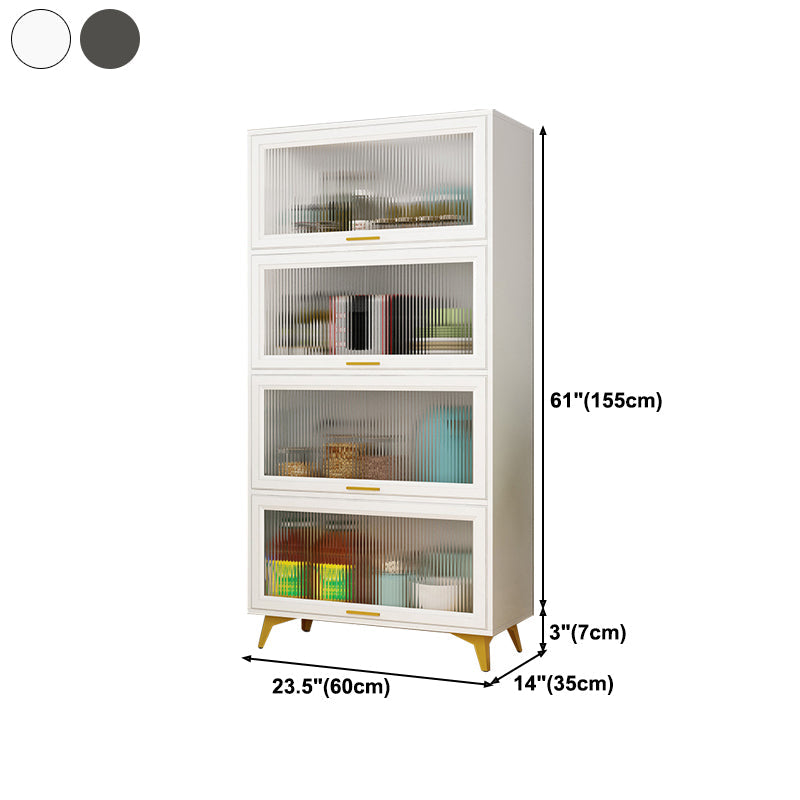 Sideboard in legno ingegnerizzato in stile glam Sideboard in vetro in vetro per soggiorno
