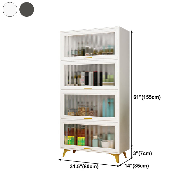 Sideboard in legno ingegnerizzato in stile glam Sideboard in vetro in vetro per soggiorno