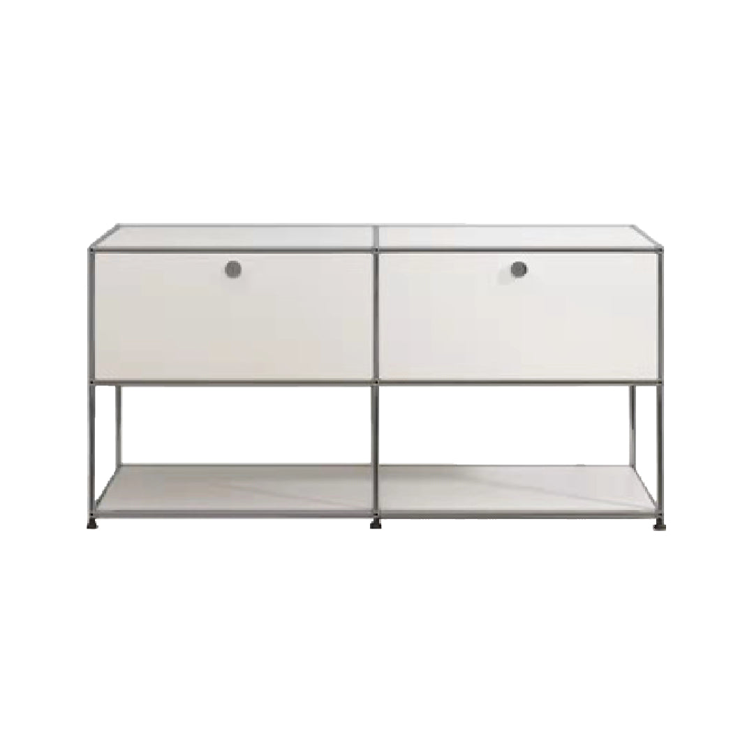 Server da pranzo in metallo moderno con cassetti credenza bianca per cucina