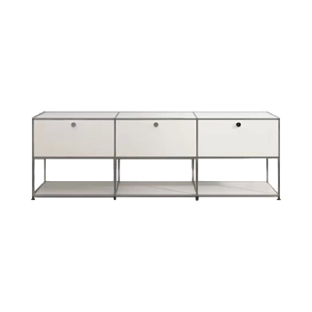 Server da pranzo in metallo moderno con cassetti credenza bianca per cucina