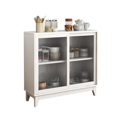 Sideboard in legno ingegnerizzato ingegnerizzato in stile glam con porta di vetro