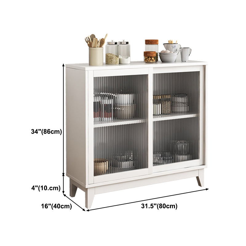 Sideboard in legno ingegnerizzato ingegnerizzato in stile glam con porta di vetro