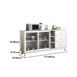 Sideboard in legno ingegnerizzato ingegnerizzato in stile glam con porta di vetro