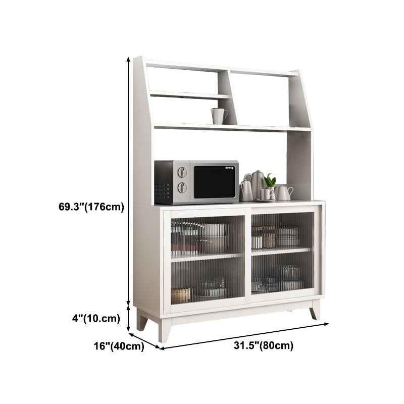 Sideboard in legno ingegnerizzato ingegnerizzato in stile glam con porta di vetro