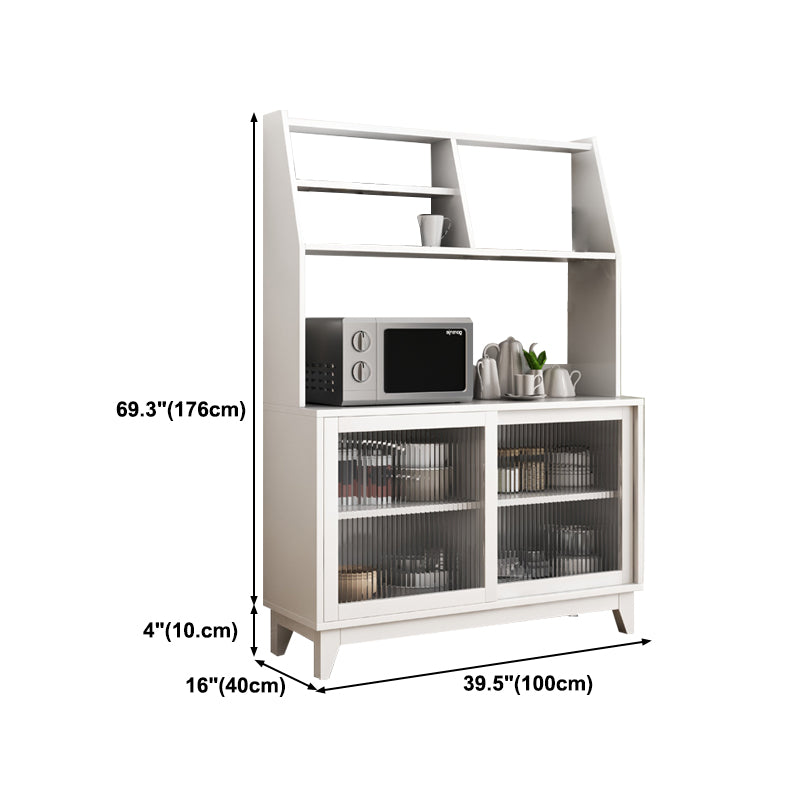 Sideboard in legno ingegnerizzato ingegnerizzato in stile glam con porta di vetro