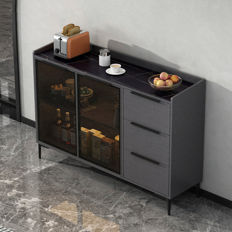 Siete sideboard di pietra sinterizzata in stile moderno con cassetti per soggiorno