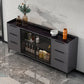 Siete sideboard di pietra sinterizzata in stile moderno con cassetti per soggiorno