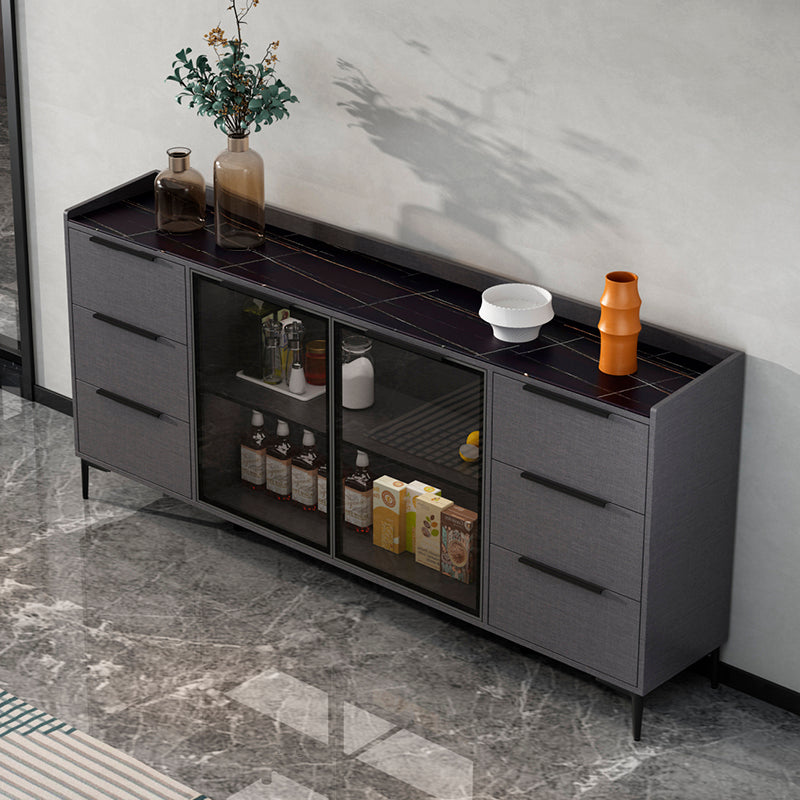 Siete sideboard di pietra sinterizzata in stile moderno con cassetti per soggiorno