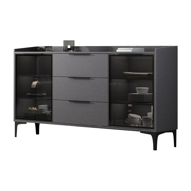 Siete sideboard di pietra sinterizzata in stile moderno con cassetti per soggiorno