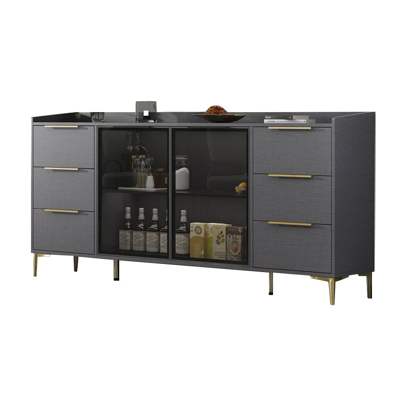 Siete sideboard di pietra sinterizzata in stile moderno con cassetti per soggiorno