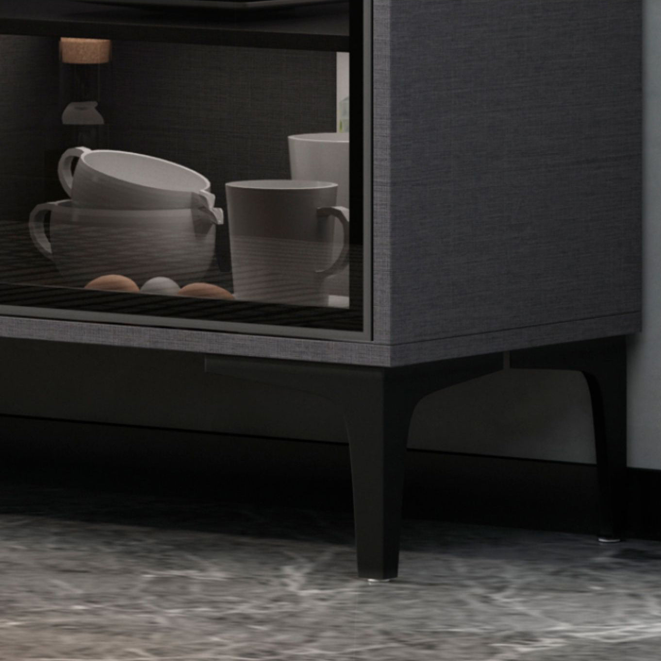 Siete sideboard di pietra sinterizzata in stile moderno con cassetti per soggiorno