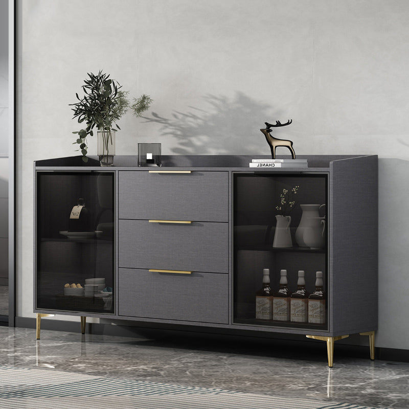 Siete sideboard di pietra sinterizzata in stile moderno con cassetti per soggiorno