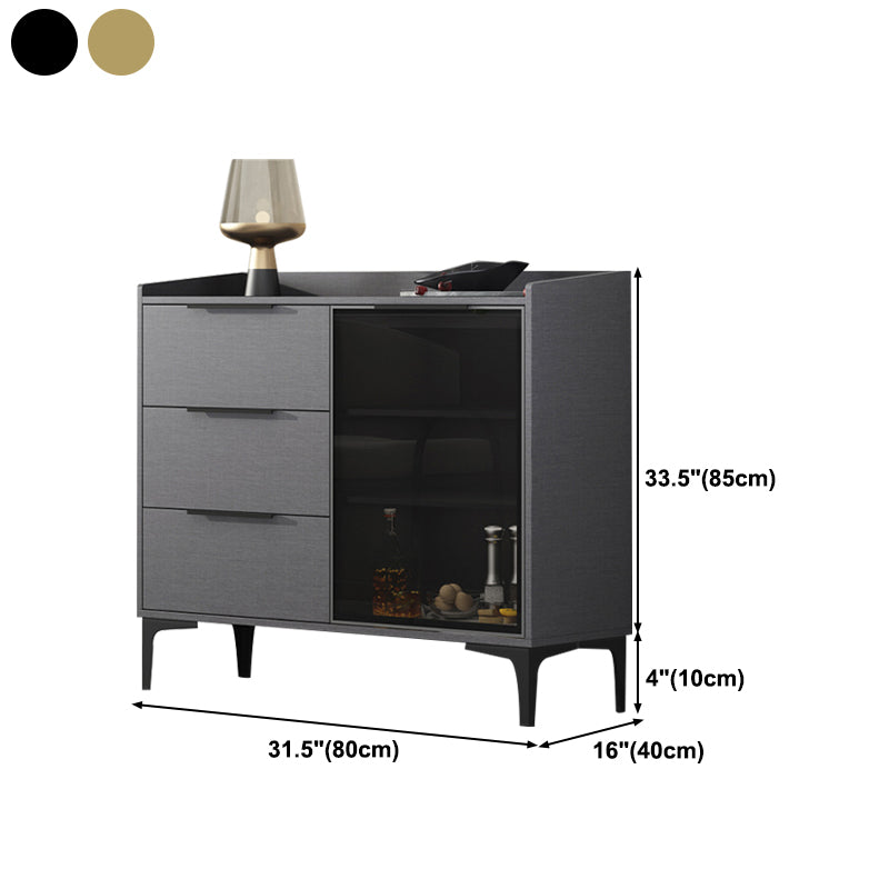 Siete sideboard di pietra sinterizzata in stile moderno con cassetti per soggiorno