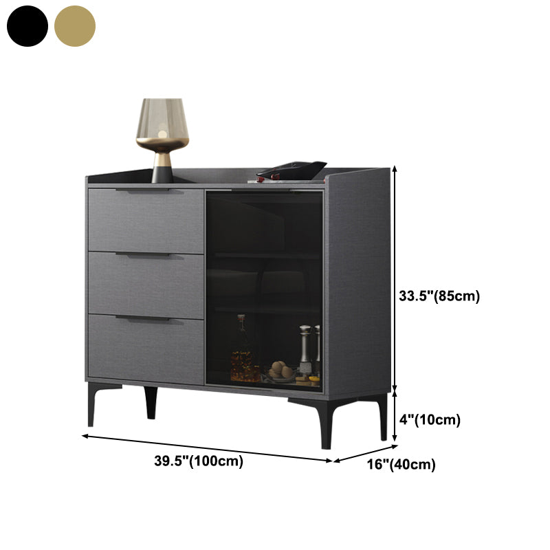 Siete sideboard di pietra sinterizzata in stile moderno con cassetti per soggiorno