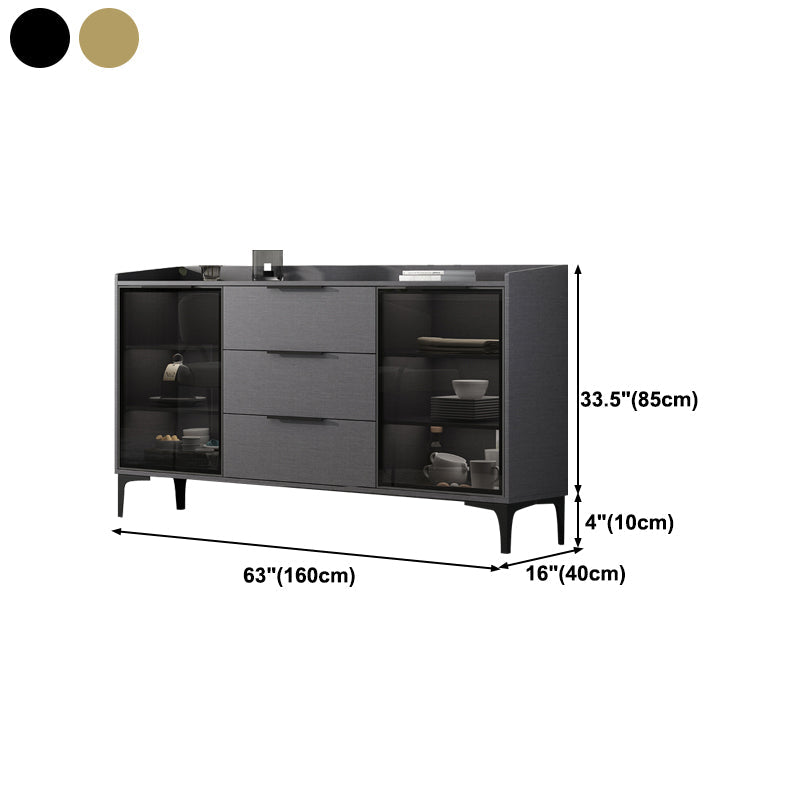 Siete sideboard di pietra sinterizzata in stile moderno con cassetti per soggiorno