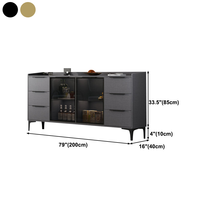 Siete sideboard di pietra sinterizzata in stile moderno con cassetti per soggiorno