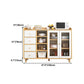 Modern Style Sideboard Engineered Wood Adjustable Shelving Sideboard