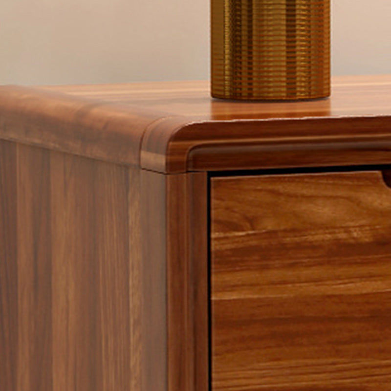 Bouchon moderne dans le buffet à manger en bois massif marron avec portes pour le salon