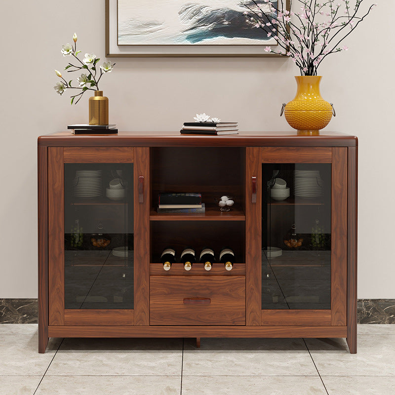 Modern Sideboard in Brown Solid Wood DIning Sideboard with Doors https: res.litfad.com site img item 2022 06 10 5108932 1200x1200.jpg Clearhalo 'buffet_sideboard' 'Buffets & Sideboards' 'furn' 'furn_buffet_sideboard' 'Furniture' 'Kitchen & Dining Furniture' 5108932