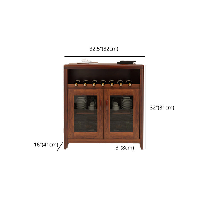 Modern Sideboard in Brown Solid Wood DIning Sideboard with Doors Clearhalo 'buffet_sideboard' 'Buffets & Sideboards' 'furn' 'furn_buffet_sideboard' 'Furniture' 'Kitchen & Dining Furniture' 5108945