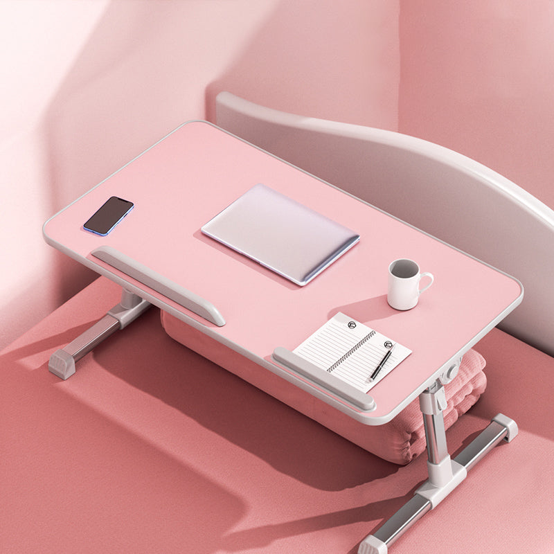 13"H Writing Desk Contemporary Style Office Desk for Dormitory and Bedroom 21"L x 12"W x 13"H Pink No Drawer Clearhalo 'furn' 'furn_office_desk' 'Furniture' 'Office Desks' 'Office Furniture' 'office_desk' 5109070