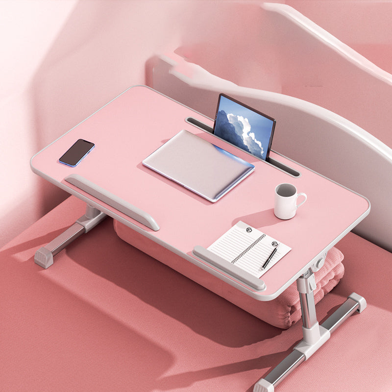 13"H Writing Desk Contemporary Style Office Desk for Dormitory and Bedroom 24"L x 13"W x 13"H Pink No Drawer Clearhalo 'furn' 'furn_office_desk' 'Furniture' 'Office Desks' 'Office Furniture' 'office_desk' 5109072