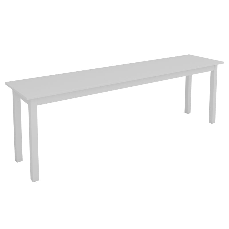 Bureau d'écriture rectangulaire moderne Bureau du bureau de Parsons en bois massif blanc pour la maison