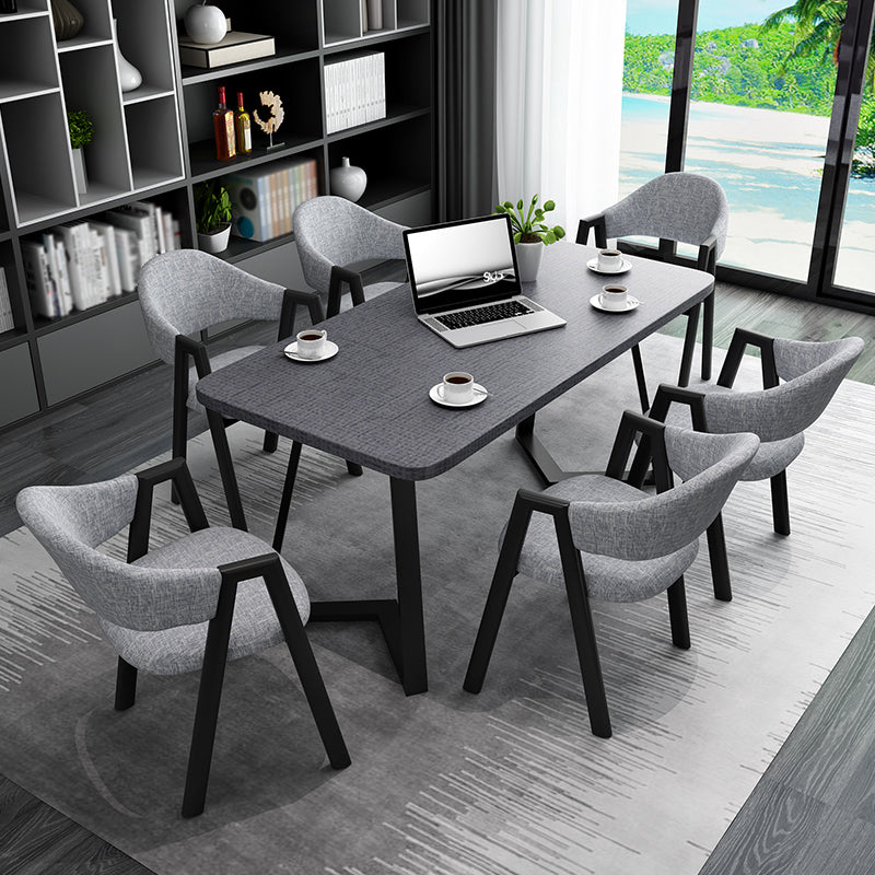 Bureau de bureau contemporain avec Sled Base Rectangular Manufactured Wood Desk