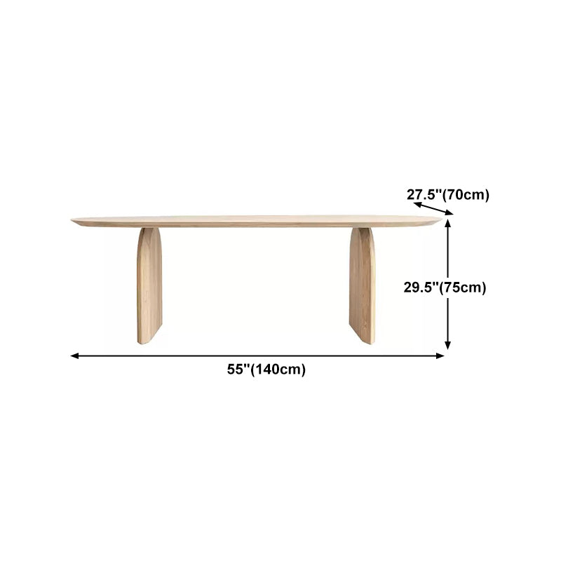 Industrial Pine Wood Office Desk Oval Natural Desk with Solid Wood Base Clearhalo 'furn' 'furn_office_desk' 'Furniture' 'Office Desks' 'Office Furniture' 'office_desk' 5109186