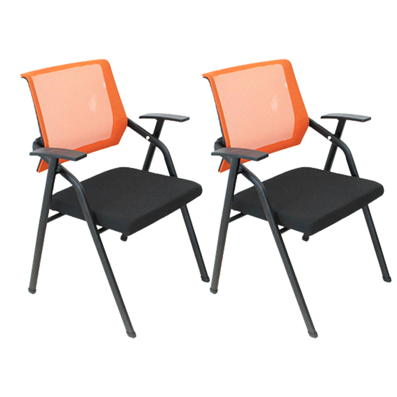 Mid Back Conference Chair Contemporary Upholstered Fixed Arms Chair