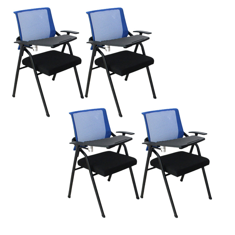 Mid Back Conference Chair Contemporary Upholstered Fixed Arms Chair