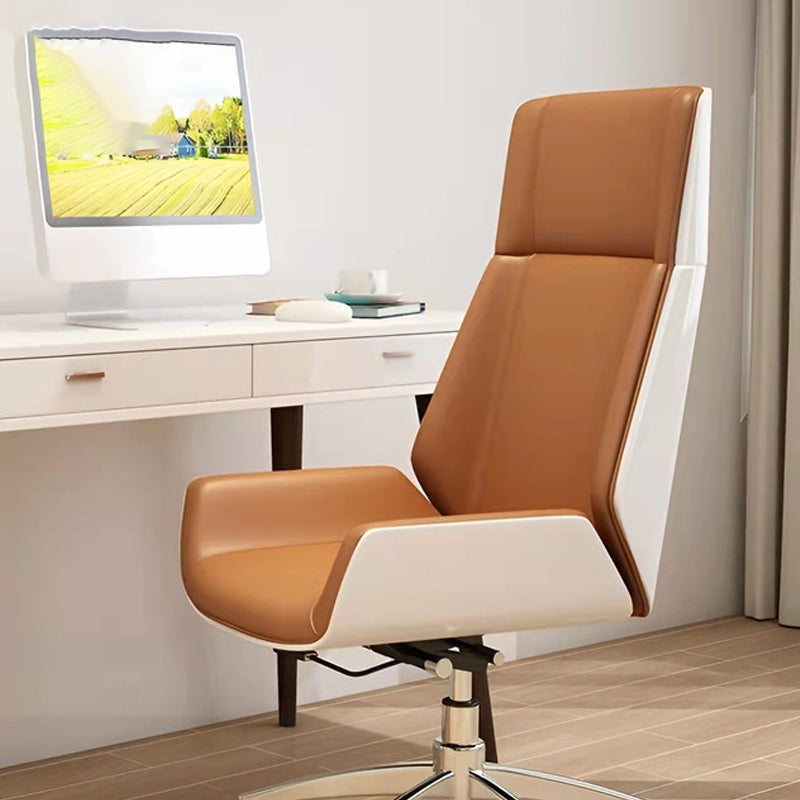 Middle/High Back Office Chair With Sponge Leather Seat with Adjustable Height Office Chair Clearhalo 'furn' 'furn_office_chair' 'Furniture' 'Office Chairs' 'Office Furniture' 'office_chair' 5109448