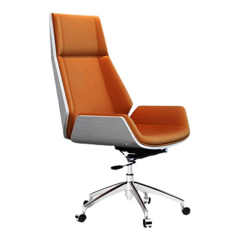 Middle/High Back Office Chair With Sponge Leather Seat with Adjustable Height Office Chair Clearhalo 'furn' 'furn_office_chair' 'Furniture' 'Office Chairs' 'Office Furniture' 'office_chair' 5109454