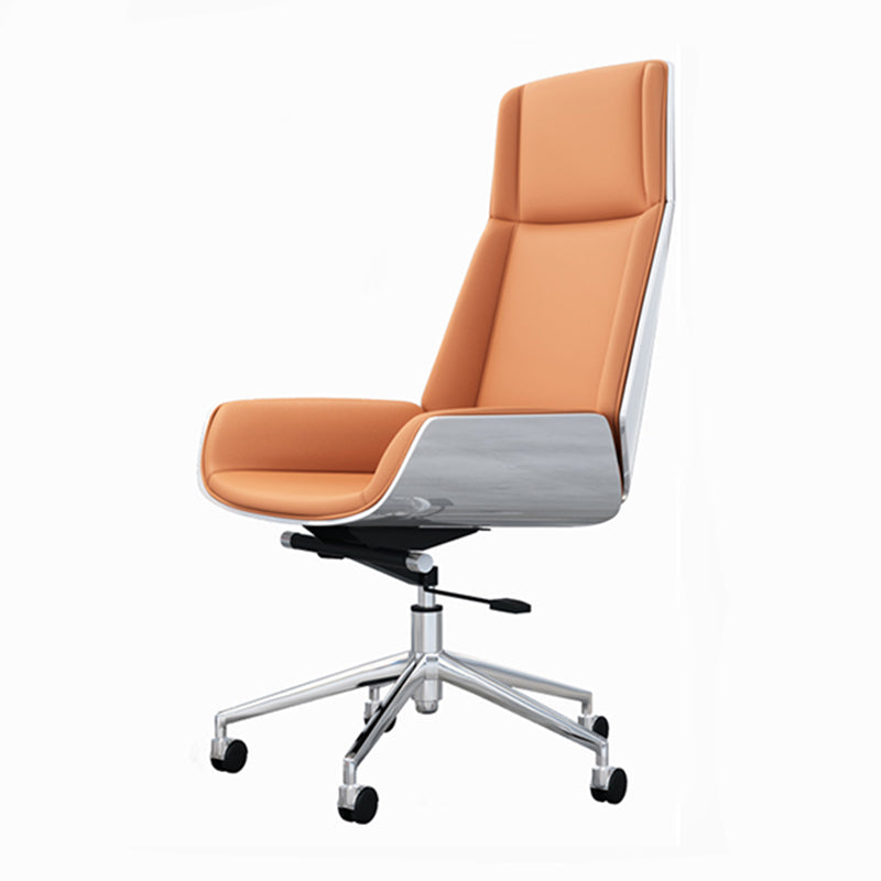 Middle/High Back Office Chair With Sponge Leather Seat with Adjustable Height Office Chair Clearhalo 'furn' 'furn_office_chair' 'Furniture' 'Office Chairs' 'Office Furniture' 'office_chair' 5109461